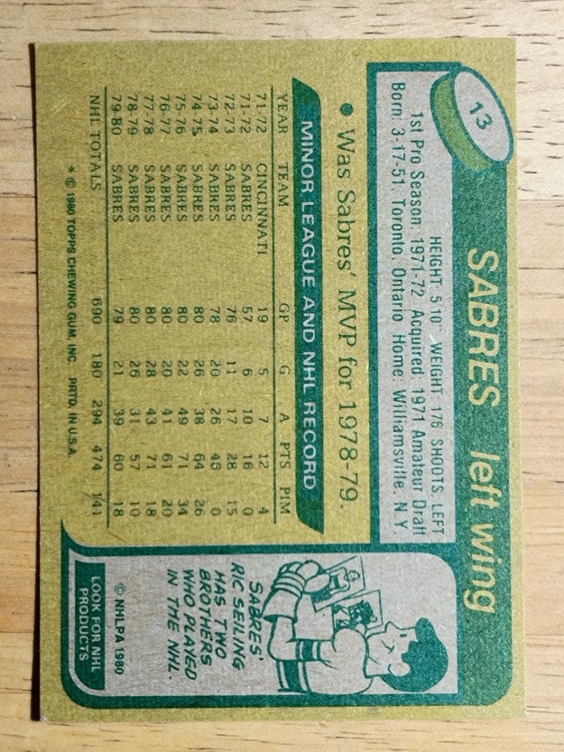 1980-81 Topps #13 Craig Ramsay (NM)