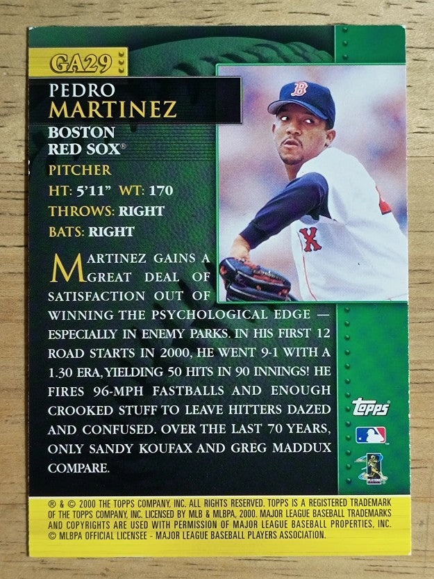 2001 Topps Golden Anniversary #GA29 Pedro Martinez
