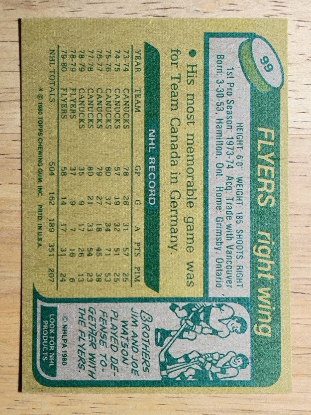 1980-81 Topps #99 Dennis Ververgaert (NMMT)