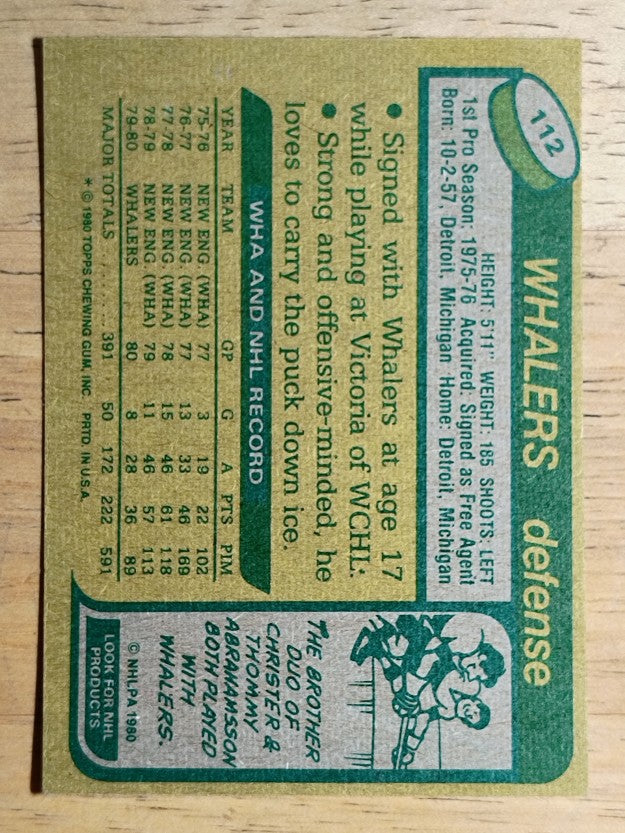 1980-81 Topps #112 Gordie Roberts (NM)
