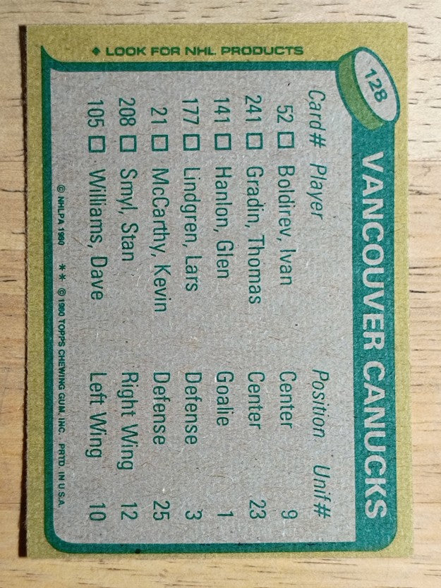 1980-81 Topps #128 Stan Smyl TL/Canucks Scoring Leaders (NMMT)