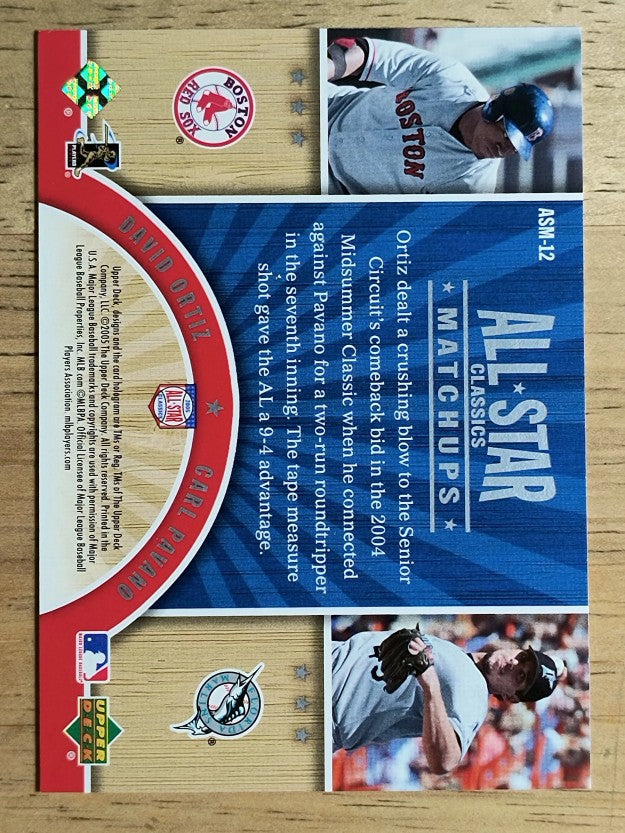 2005 UD All-Star Classics Matchups #12 David Ortiz/Carl Pavano