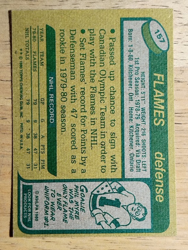 1980-81 Topps #157 Paul Reinhart RC (MINT)