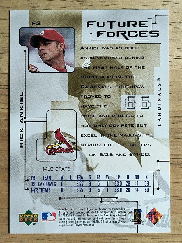 2000 Upper Deck Pros and Prospects Future Forces #F3 Rick Ankiel