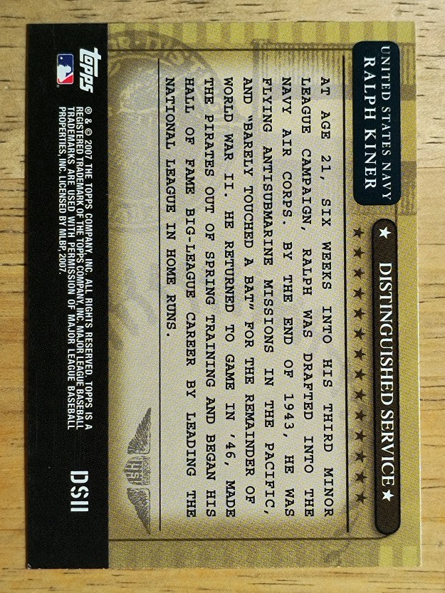 2007 Topps Distinguished Service #DS11 Ralph Kiner