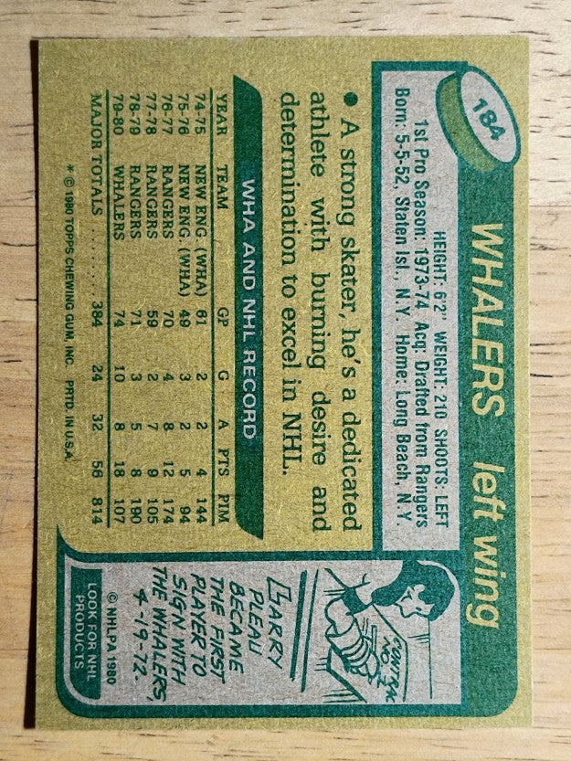 1980-81 Topps #184 Nick Fotiu (NMMT)