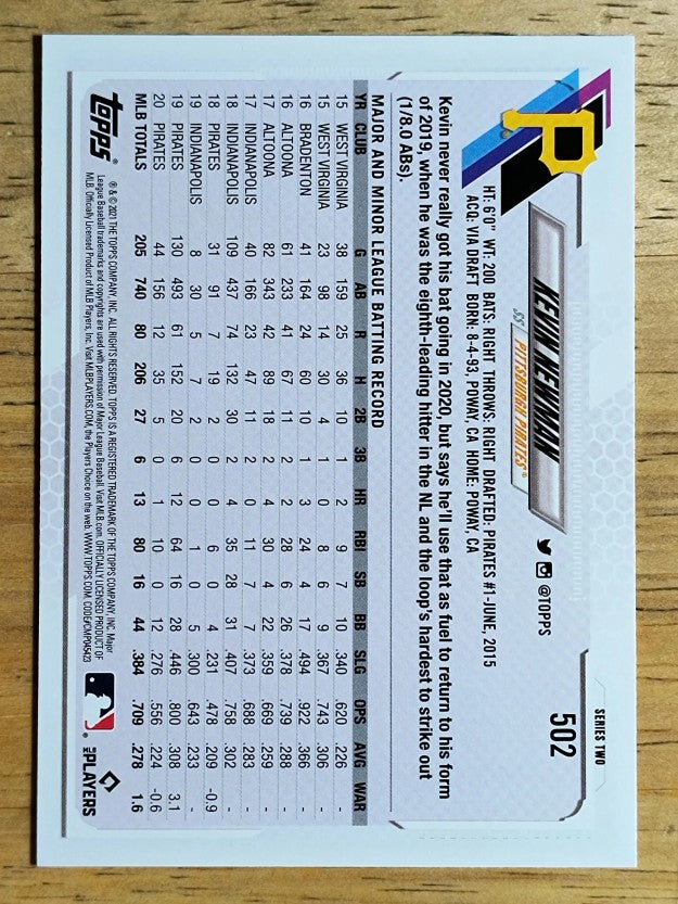 2021 Topps #502 Kevin Newman