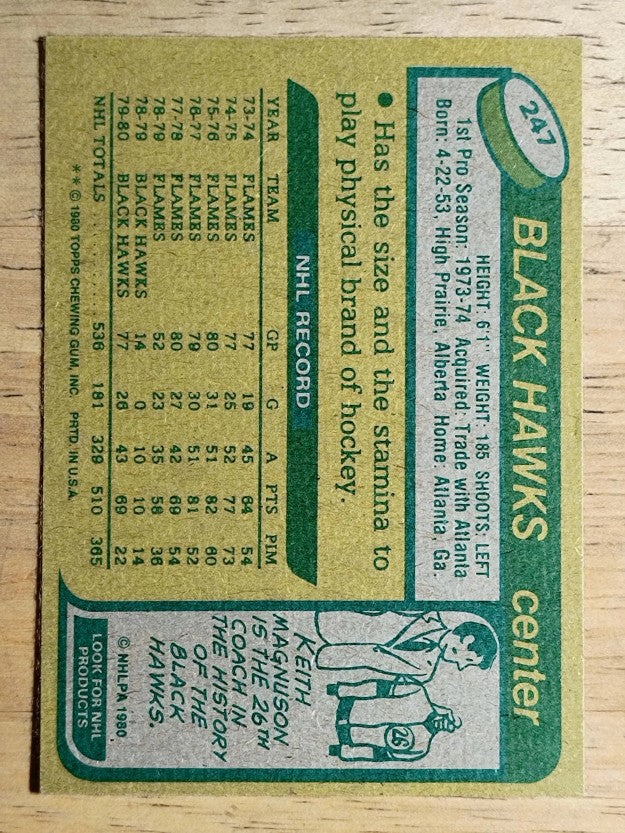 1980-81 Topps #247 Tom Lysiak (NM)