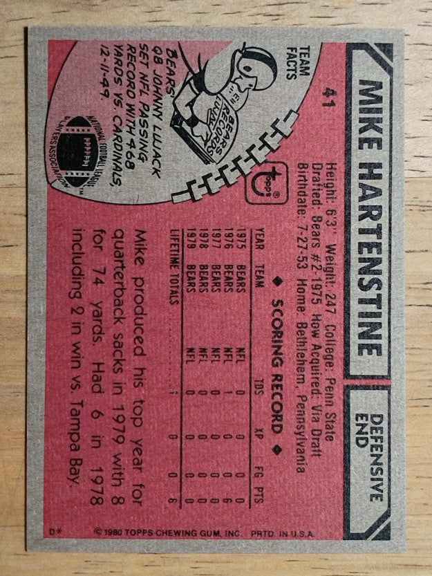1980 Topps #41 Mike Hartenstine (NM)