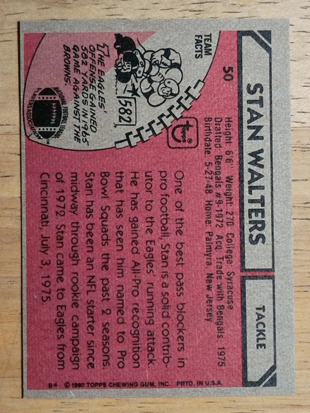 1980 Topps #50 Stan Walters AP (NMMT)
