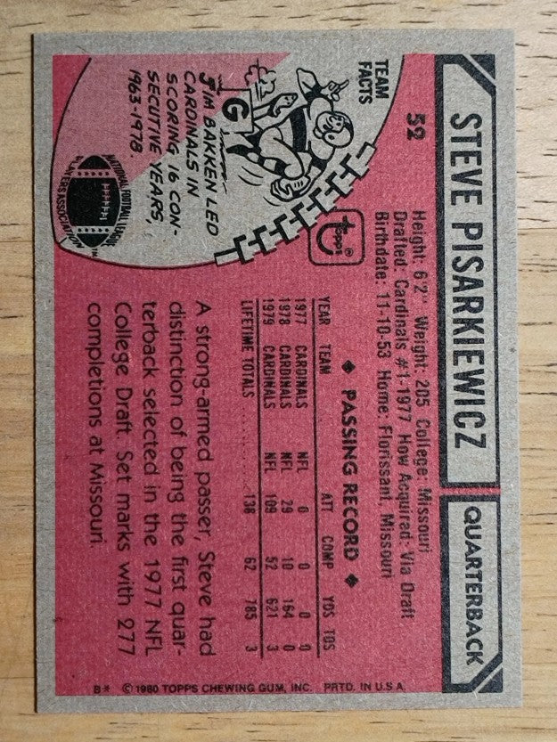 1980 Topps #52 Steve Pisarkiewicz (EXMT)