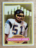 1980 Topps #68 Woodrow Lowe (MINT)