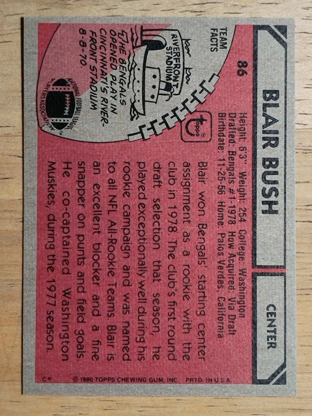 1980 Topps #86 Blair Bush (EXMT)