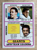 1980 Topps #94 New York Giants TL/Billy Taylor/Earnest Gray/George Martin (NM)
