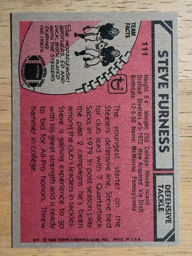 1980 Topps #111 Steve Furness (NM)