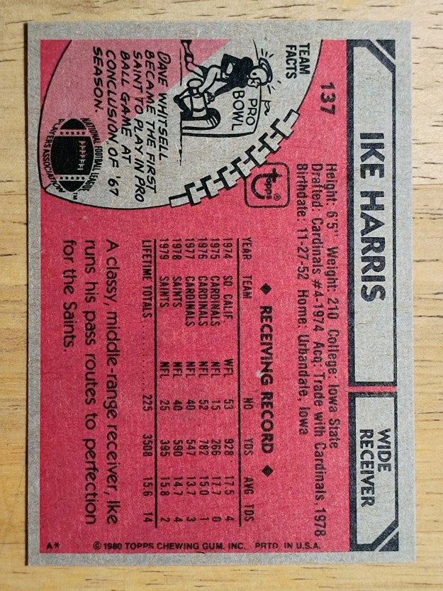 1980 Topps #137 Ike Harris (MINT)