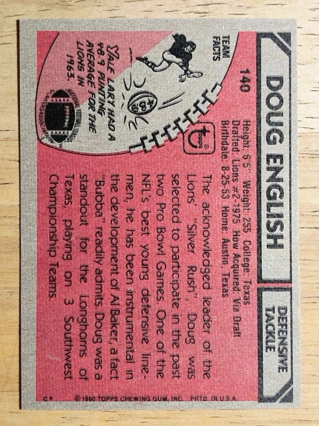 1980 Topps #140 Doug English AP (NM)
