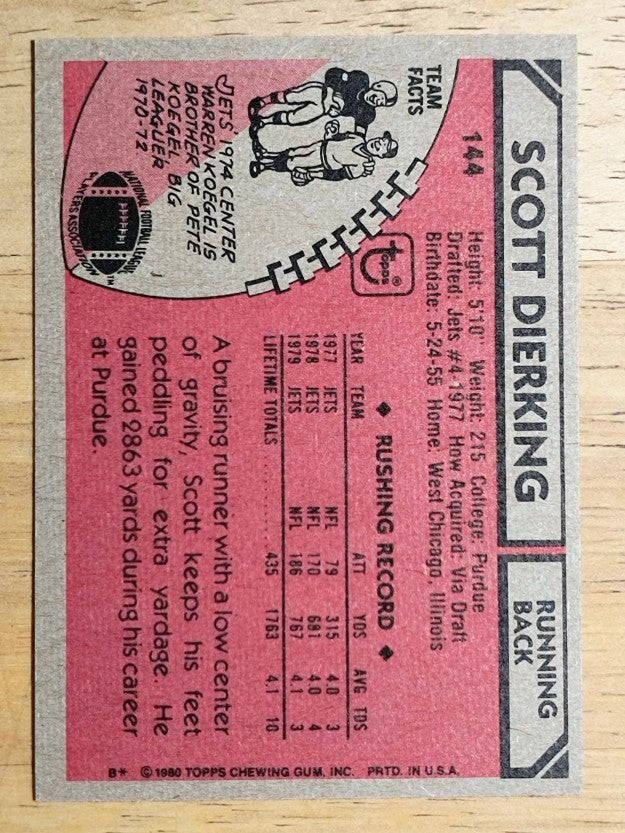 1980 Topps #144 Scott Dierking (NM)