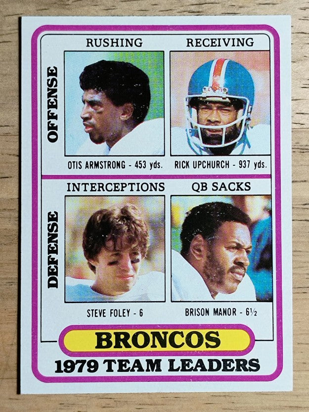 1980 Topps #151 Otis Armstrong/Rick Upchurch/Steve Foley/Brison Manor TL (NM)