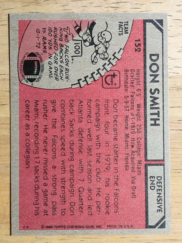 1980 Topps #152 Don Smith RC (NMMT)