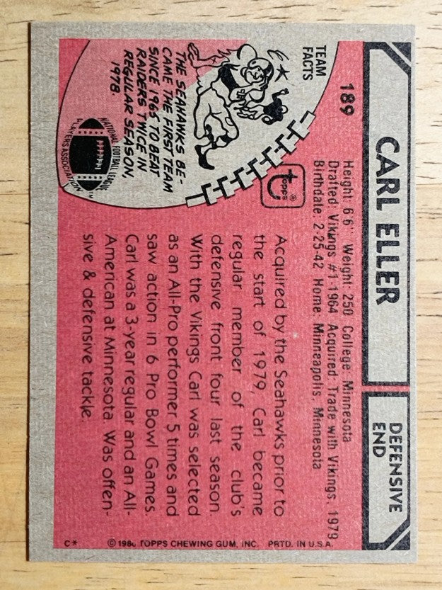 1980 Topps #189 Carl Eller (NM)