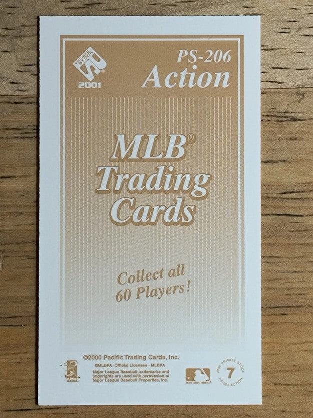 2001 Private Stock PS-206 Action #7 Chipper Jones