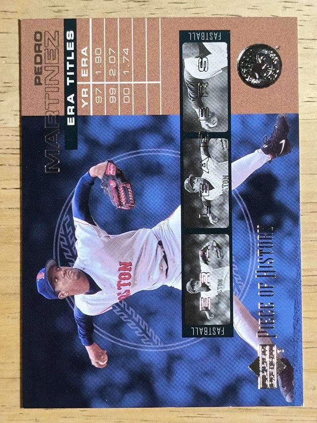 2002 UD Piece of History ERA Leaders #E2 Pedro Martinez