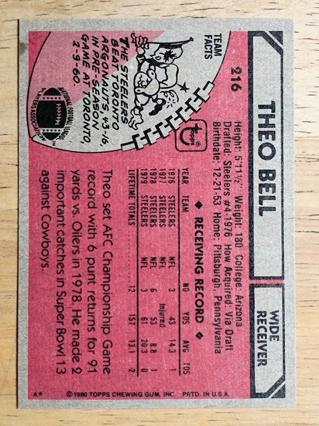 1980 Topps #216 Theo Bell (NM)