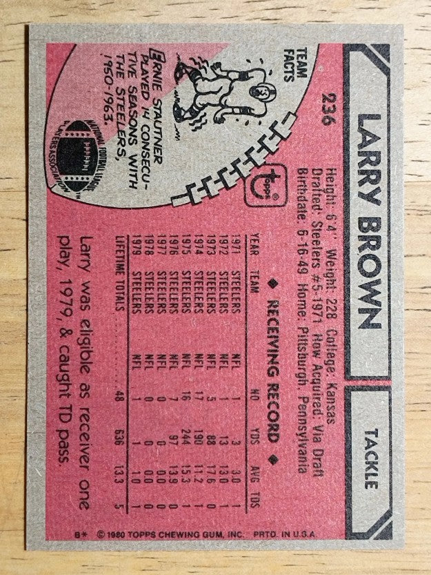 1980 Topps #236 Larry Brown (EXMT)
