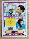 1980 Topps #244 Baltimore Colts TL/Joe Washington/Fred Cook (NMMT)