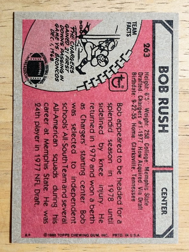 1980 Topps #263 Bob Rush (NM)