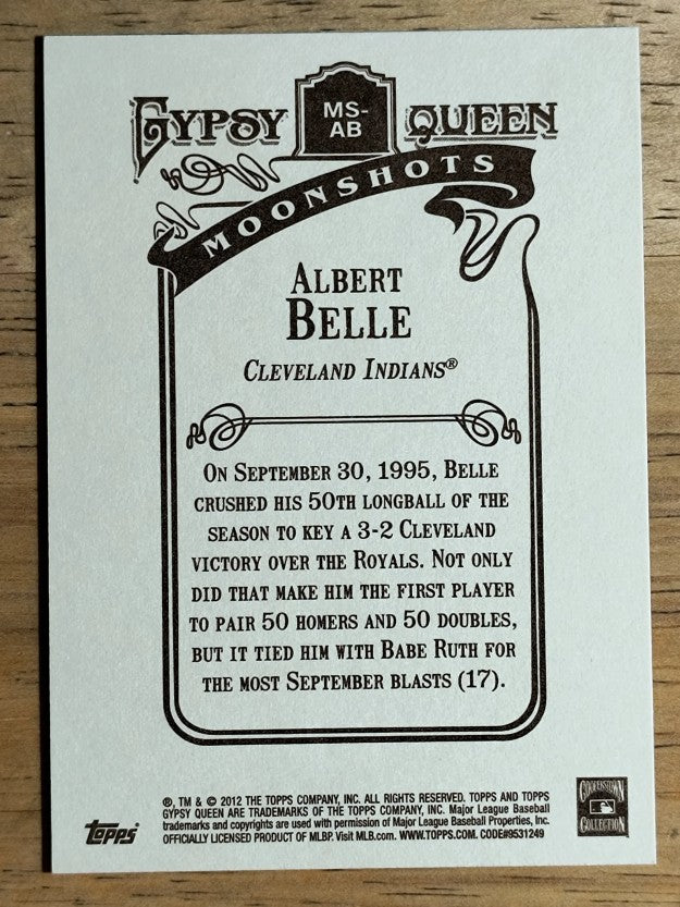 2012 Topps Gypsy Queen Moonshots #AB Albert Belle