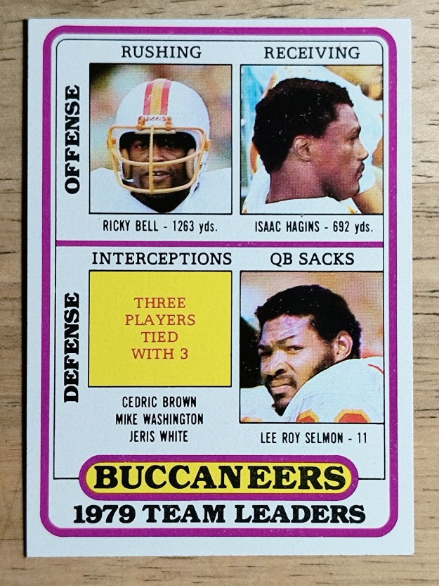 1980 Topps #282 Tampa Bay Bucs TL/Ricky Bell/Isaac Hagins/Lee Roy Selmon (NM)