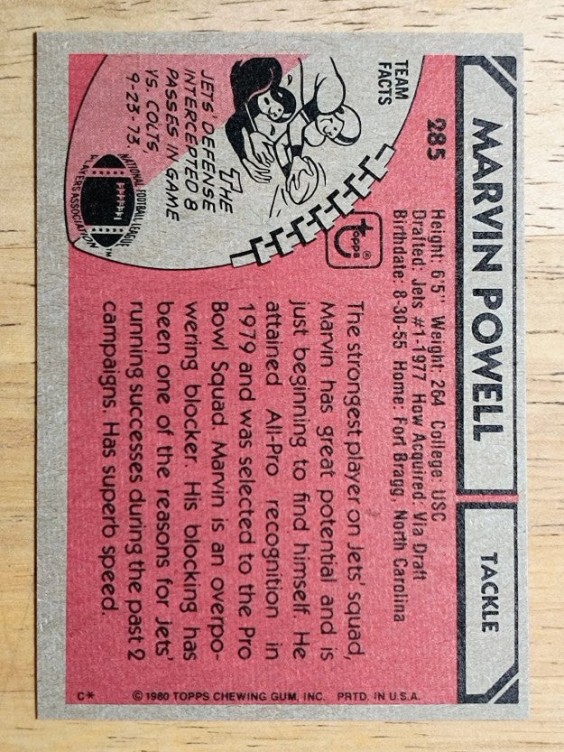 1980 Topps #285 Marvin Powell AP (NM)