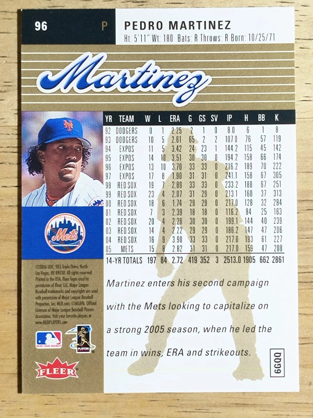 2006 Ultra Gold Medallion #96 Pedro Martinez