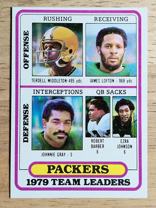 1980 Topps #303 Terdell Middleton/James Lofton/Gray/Barber/Ezra Johnson TL (NM)