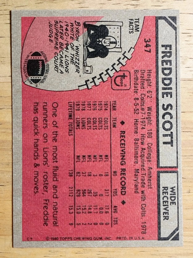 1980 Topps #347 Freddie Scott (NM)