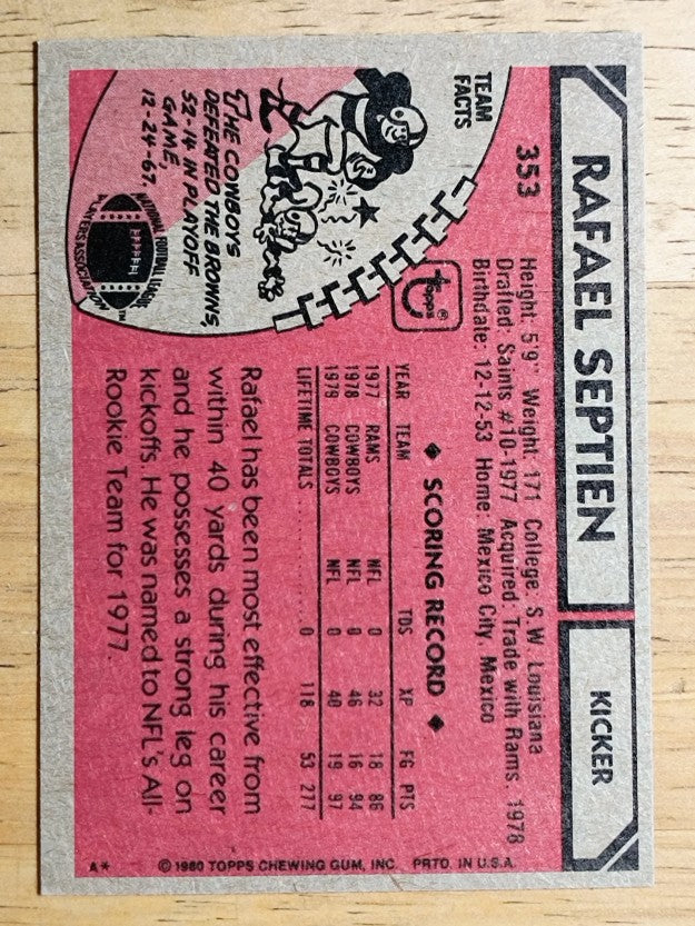 1980 Topps #353 Rafael Septien (NM)