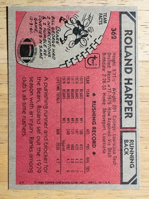 1980 Topps #362 Roland Harper (NM)