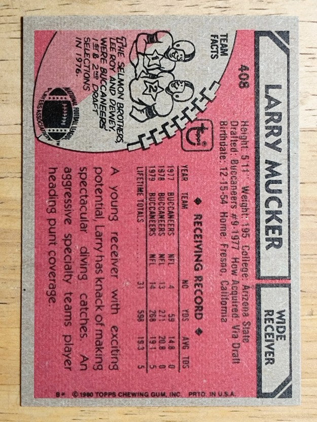 1980 Topps #408 Larry Mucker (EXMT)