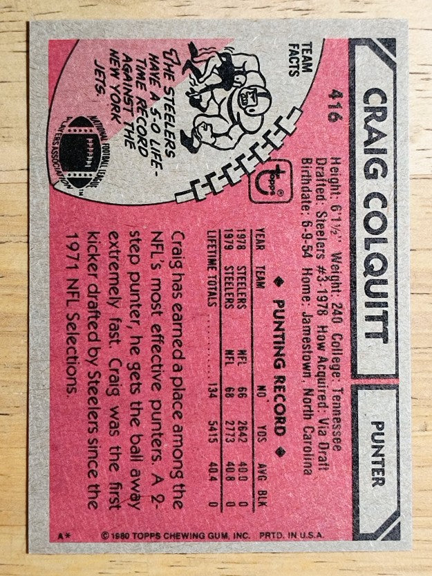 1980 Topps #416 Craig Colquitt (NM)