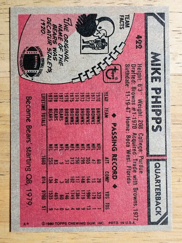 1980 Topps #422 Mike Phipps (NM)