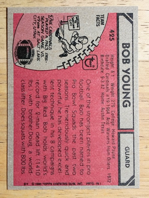 1980 Topps #425 Bob Young AP (EXMT)