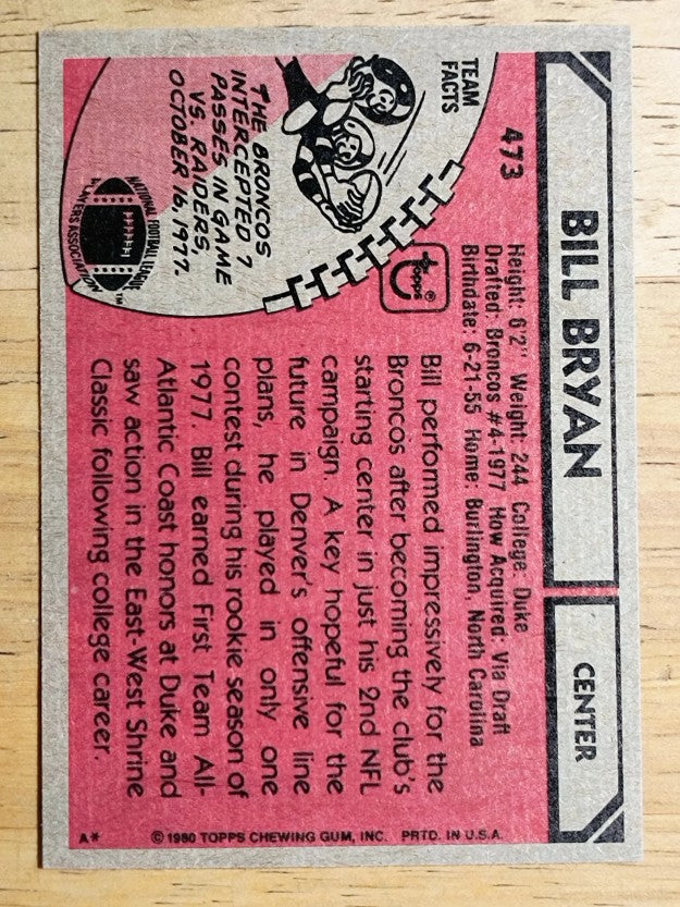 1980 Topps #473 Bill Bryan (NM)