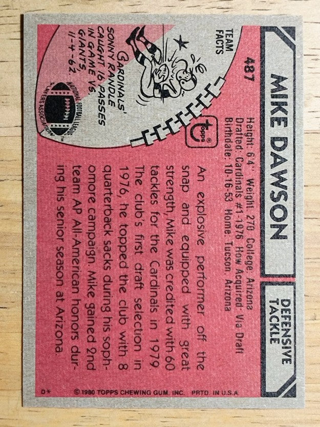1980 Topps #487 Mike Dawson (NM)