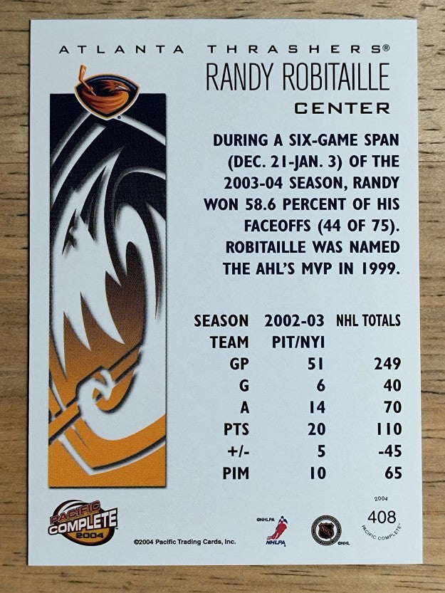 2003-04 Pacific Complete #408 Randy Robitaille