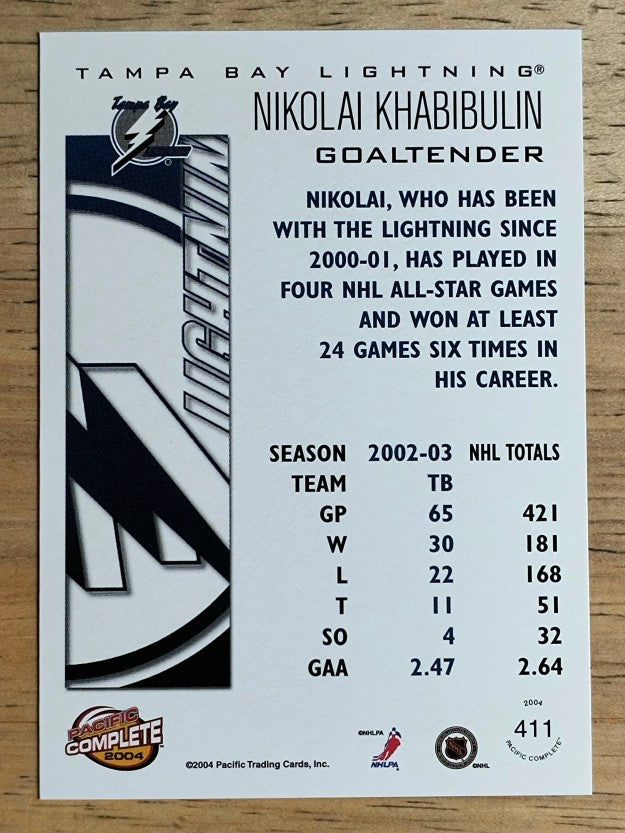2003-04 Pacific Complete #411 Nikolai Khabibulin