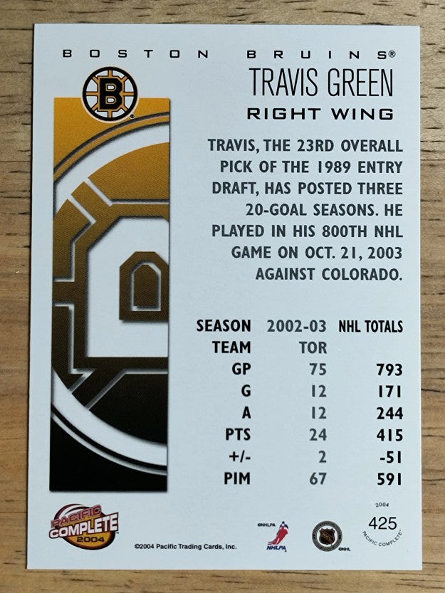 2003-04 Pacific Complete #425 Travis Green