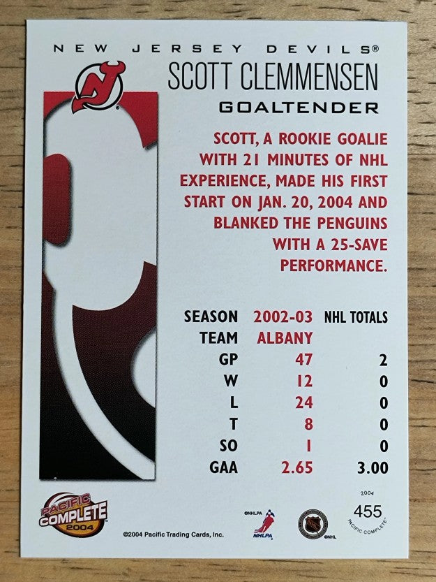 2003-04 Pacific Complete #455 Scott Clemmensen
