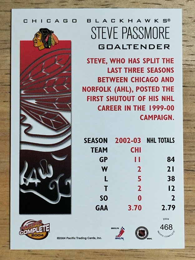 2003-04 Pacific Complete #468 Steve Passmore